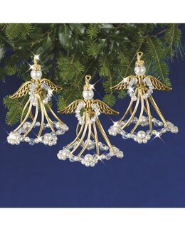 Bastelkit Tannenschmuck Engel 3-er Pack