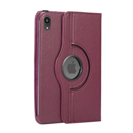 Tyylikäs suojakotelo iPad 2017 Pro 12.9 Purppura Litsi-kuvioinen pyörivä nahkakotelo