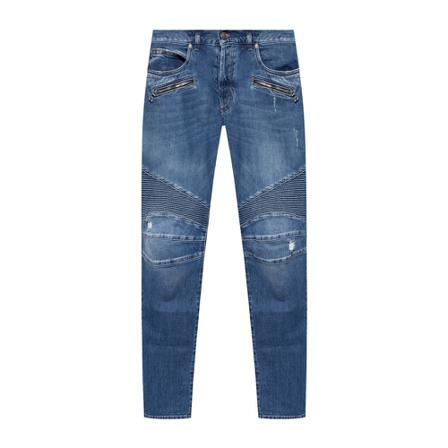 Balmain Distressed jeans , Blauw , Heren , Maat: W31