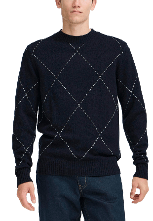 Casual Friday Cffunck Lambswool Knit sweater Tröjor Herr Blå XL