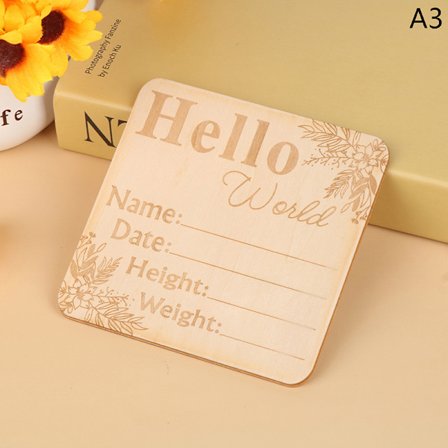 Baby Milstolpe Card Nyfödd Månatlig tillväxt Kort Baby Birth A1