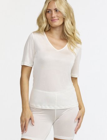 Damella of Sweden Silk T-Shirt - White - XS