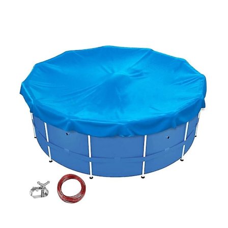 Solskydd för pool ovan mark, 12 fot runda poolvärmare, bubbelpoolskydd för inomhusbruk