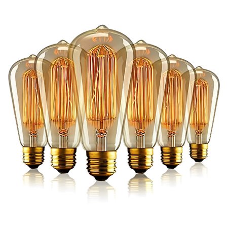 Vintage Edison-lampa, E27 Retro glödlampor, Edison Antique glödlampa varmvit lampa
