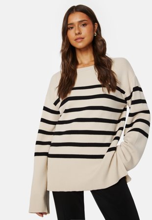 BUBBLEROOM Oversized Striped Knitted Sweater Klær