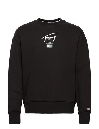 Tjm Modern Essential Sig Crew Black Tommy Jeans