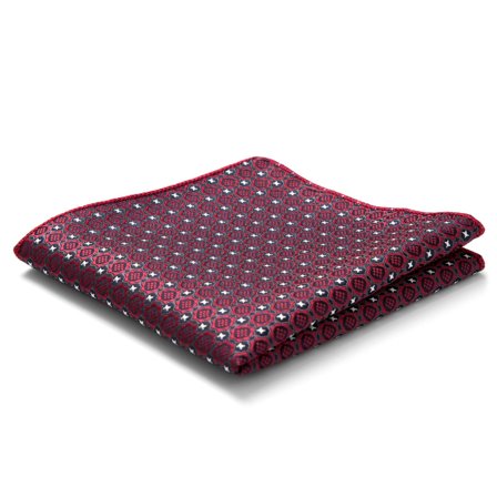 Pochette de costume bordeaux & noire pour hommes - Pochettes de costume à motifs