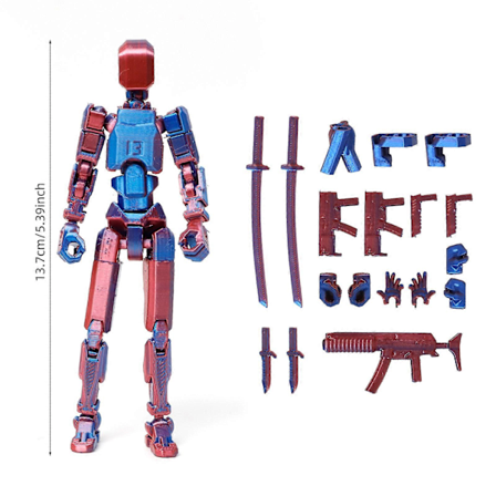 Robot Action Figur, 3D Printet Titan 13 Action Figur, Samlet Dummy 13 Action Figur, Action Figur Legetøj