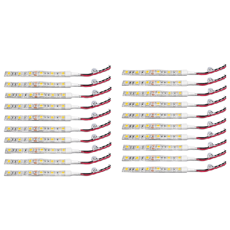 20 st 10cm Vattentäta Blå/ Röda 5050 LED-remsor DC 12V Husvagn Båt Bil