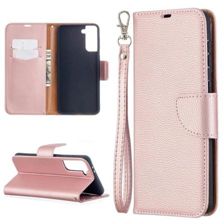 Samsung Galaxy S21 Plus - Litchi Shark Fodral - Roséguld Roséguld