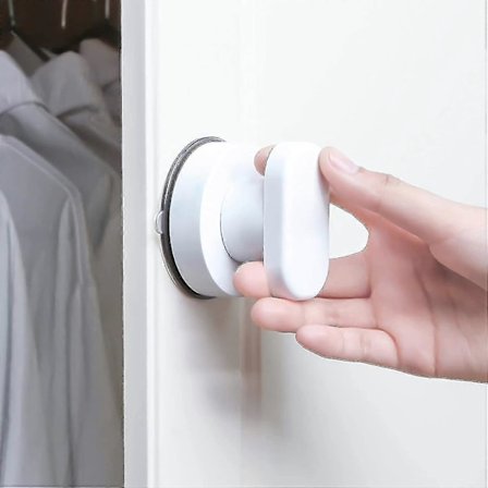 Bazhou Sugekop Håndtag Sugekop Trækhåndtag Stærkt Genanvendeligt Aftageligt Bærbart Mobilitetsdørhåndtag Til Skab Køleskabsdør Badeværelse(2 (FMY)