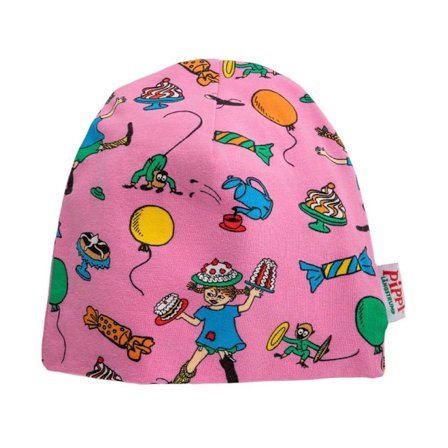 Pippi Langstrømpe Fest Pippi-hue lyserød