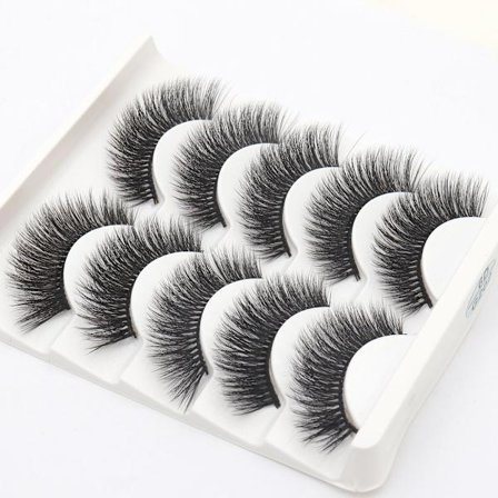 5 par falske øyevipper - 6D faux mink - G202