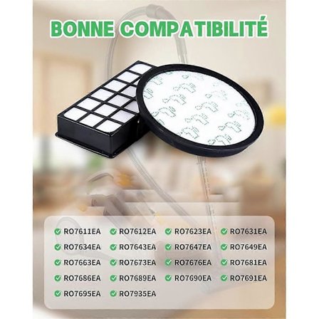 Filter för Rowenta Silence Force Cyclonic RO76XX HEPA Filter Ersättningsdel Dammsugare