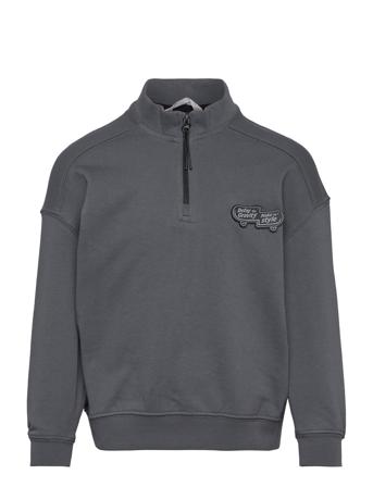 Cotton-Blend Printed Sweatshirt Tops Sweat-shirts & Hoodies Sweat-shirts Grey Mango