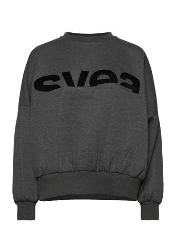 W. Tonal Logo Sweat Sweat-shirt Genser Grå Svea