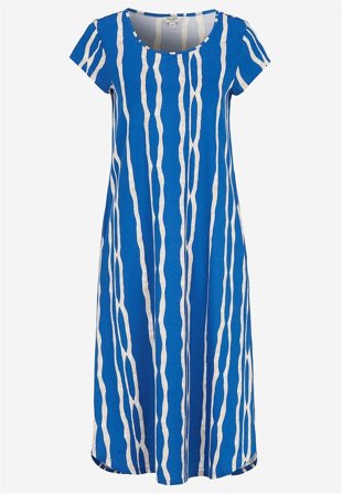 Cellbes of Sweden - Mønstret Jersey-kjole med lommer i blå / mønstret for damer i størrelse 42/44