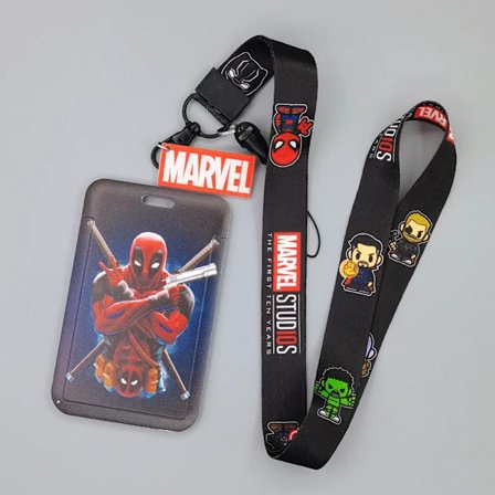 Ny Marvel PVC-korthållare Spiderman Captain America Iron Man Superhjälte Anime Print Student Campus Kortfodral Lanyard ID-kort