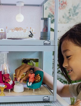 Lundby Lundby Mässingsäng - Multi/patterned - SCALE 1:18