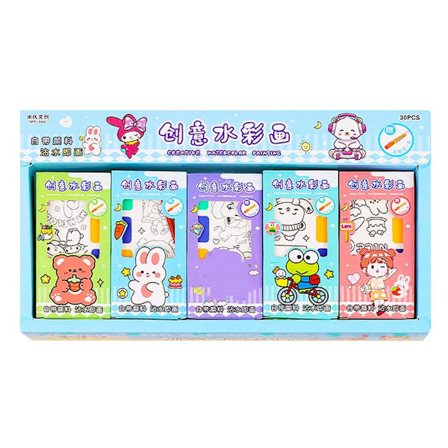 5 Bøger Akvarel Malebog Gouachebog Graffitibillede