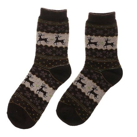 Dame Vinterstrømper Julegave Varme Ullstrømper Brun