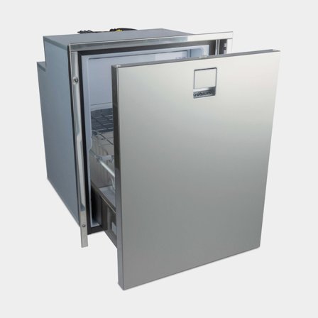 Kylskåp med kompressor Isotherm Cruise DR85 Inox Clean Touch, 12V / 24V, utdragbar låda, 70 liter (varav 15 liter frysfack), mörksilver frontpanel +