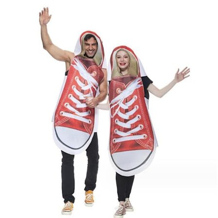 Halloween-par Canvas-skor Kostym för Par