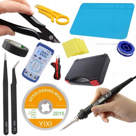 Juotossetti OC80W Näytöllä – 12-in-1 Täysi Paketti | 80W | Lämpötilansäätö | Elektroniikkaan ja Harrastuksiin