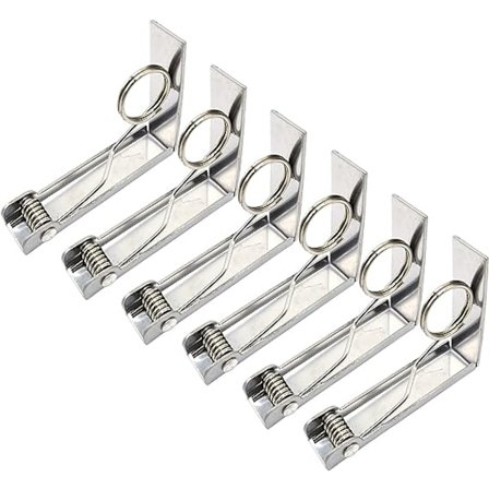 Dugclips, Sæt af 6 Ekstra Store Dugklemmer til Hjemmefest & Picnic (Op til 2,4" )