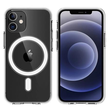 Iphone 12 - Praktiskt Magnetiskt Floveme Silikonskal Genomskinlig