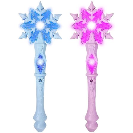 Light up Frozen lumihiutalesauva äänitaikalelulla 2 kpl - varastossa