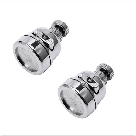 2 stk. køkkenvandhane med stænkskærm, vandbesparende filterboosterdyse