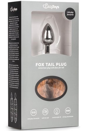 Kjøp Easytoys Fox Tail Plug No. 7 Silver - Analplugg med hale | God pris