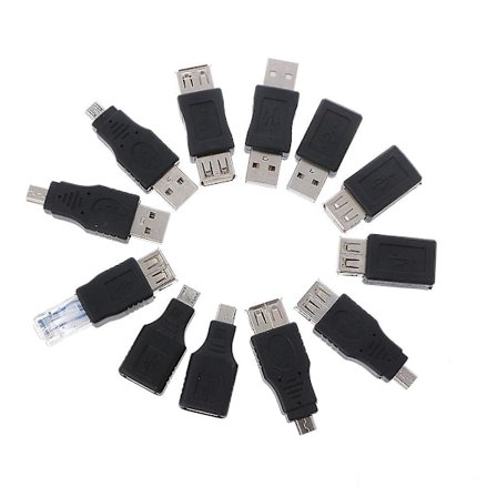 12 st/set USB 2.0 A hane till USB Micro hona adapterkonverter