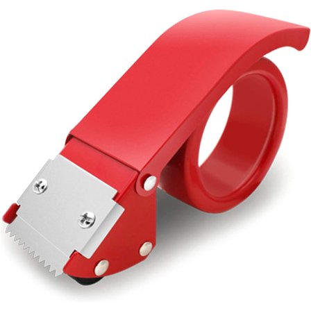 60mm bred pakketape dispenser - manuel rulleholder til kontor - gennemsigtig regnbue afdækningstape