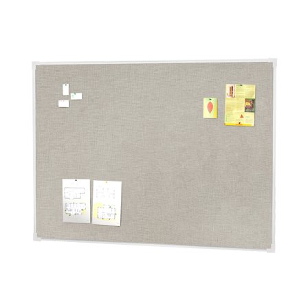 Pinnwand ELIZA, 900 x 600 mm, Aluminium/hellgrau