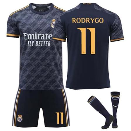 23-24 Real Madrid vieraspaita nro 11 Rodrygo Lapset Aikuisten Jalkapallopaita Harjoitusasusetti No.11 Rodrygo S