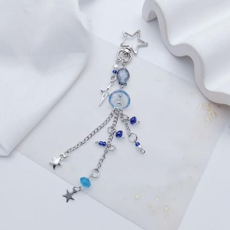 Vandmænd Telefon Charm Strap Stjerne Vedhæng Nøglering BLÅ 15,5CM Blue 15.5cm-15.5cm