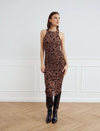 Noella Leanna Dress - Brown - L