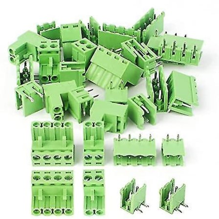32 st Pcb Skruvterminalblock 5,08 mm Pitch 2 4-polig Kontakt