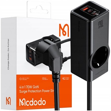 MCDODO STRÖMFÖRSÖRJNING LIST GAN 1XUSB 2XUSB-C 1XAC 70W