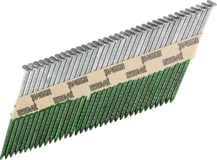 ESSVE 777904 Maskinspiker 34°, rettbåndet, glatt, varmforsinket 2,8 x 75 mm, 1300-pakning, Innfesting
