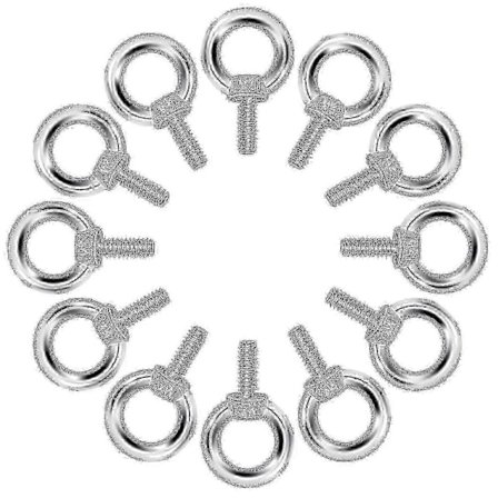 Øyebolter M4 - Løfteringsskruer i 304 rustfritt stål (12 stk)