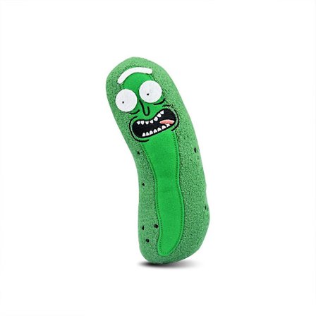 Søt tegneserie agurk Pickle Rick plysjdukke leketøy myk pute barn fylt leketøy tilbehør gave (LGL)