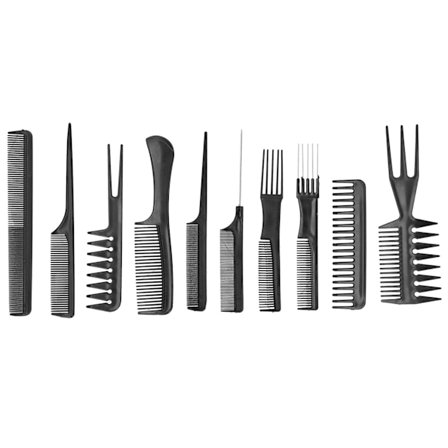 10 st professionella hårborstar kam frisör hår frisör kam hårvård styling verktyg set