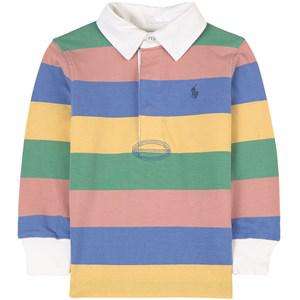 Kids - Ralph Lauren Lake Blue Multi Striped Branded T-Shirt 3 Years - Tops - 3 years - Blue