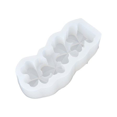 Nem Afformning Silikon Stearinlysforme - Fødevarekvalitet, DIY Chokolade Kageform til Håndværk og Hjemmedekoration (Firkløver)