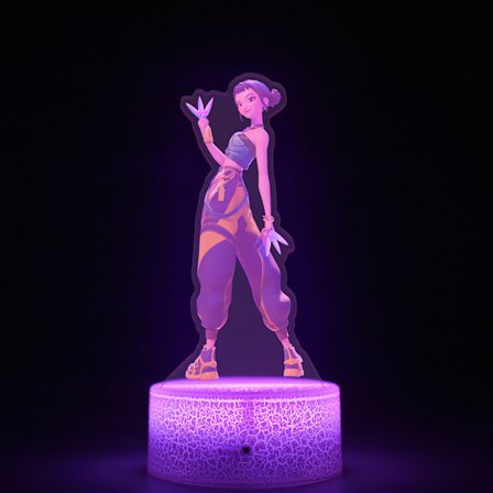 K-POP KPOP Demon Hunters filmperiferi med trykt fjernbetjening 16-farvet natlampe