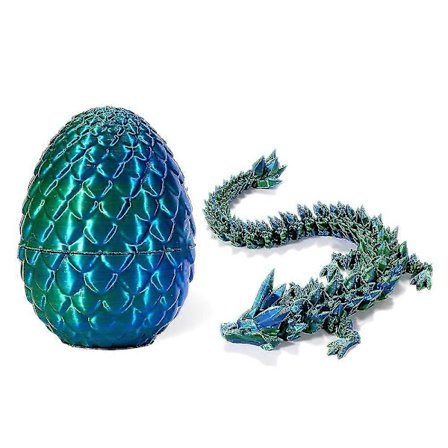 3D-lohikäärme munassa, täysin nivelletty kristallilohikäärme lohikäärmeen muna työpöydän koristeella