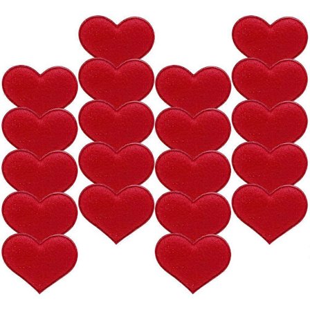 Røde Filt Stoff Hjerter Filt Hjerteapper Dekorasjon Morsdag Jubileum Rød 6.5x6cm 30stk_Overraskelsesgave 6.5x6cm